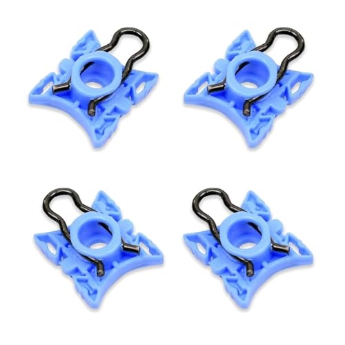 Teybouk 4 PCS Window Glass Adjuster Slider Clip, Window Lift Sliding Shoe Regulator Slider Clip, Automotive Glass Lift Buckle Replacement, Universal Cars Repair Accessories (Blue)