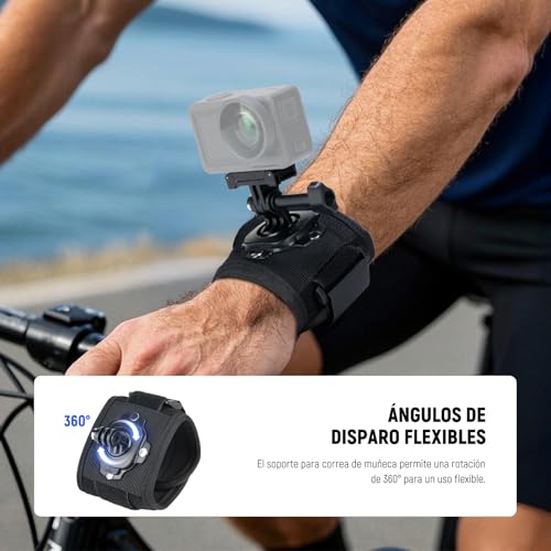 Soportes estables para evitar caídas de cámara de acción con arnés ajustable 5