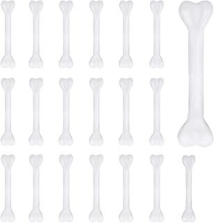 20 Pieces Halloween Bones White Plastic Bone Skeleton Costume Skulls Bones for Halloween Party Decoration Cosplay Stage Performance Supplies