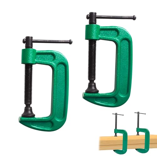 C-Sauterelle de Serrage - Pince Inoxydable pour Menuisier, Support, Nappe et Table - Mini Serre Joint 0-60mm, 2 Pièces
