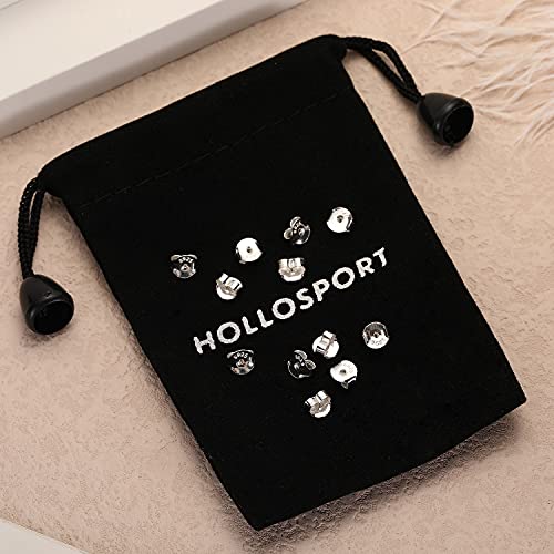 Genuine S925 Sterling Silver Earring Backs Replacements For Posts, 12Pcs/6Pairs Pierced Earring Backings Secure For Studs, Hypoallergenic Safety Round Butterfly Metal Earing Stoppers 6.2X6.0X3.6Mm #TOP3