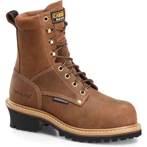Carolina Women’s Elm 8” Waterproof Comp Toe Logger Boot, Dark Brown - 8.5 M