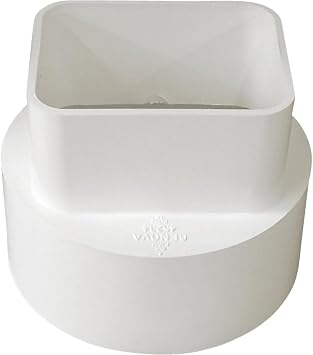 Canplas 414432BC PVC Sew 2X3X4 Down Spout Adaptor , White