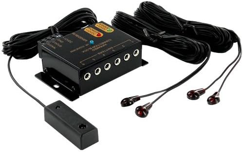 Remote Control Extender IR Repeater Extender Kit to Control Your Audio and Video Products Hidden in a Cabinet, or in Another Room to Keep Them Out of Sight. Includes IR Receiver to IR emitter