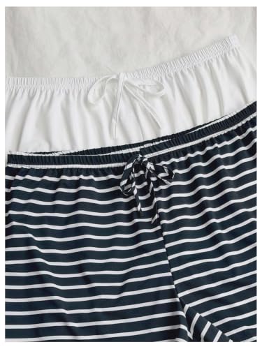 Image of Milumia Women's Plus Size Pajama Shorts Ruffle Hem Sleep Lounge Pj Shorts