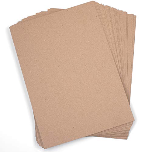 House of Card & Paper Lot de 100 feuilles de papier Kraft Marron 280 g/m² A5