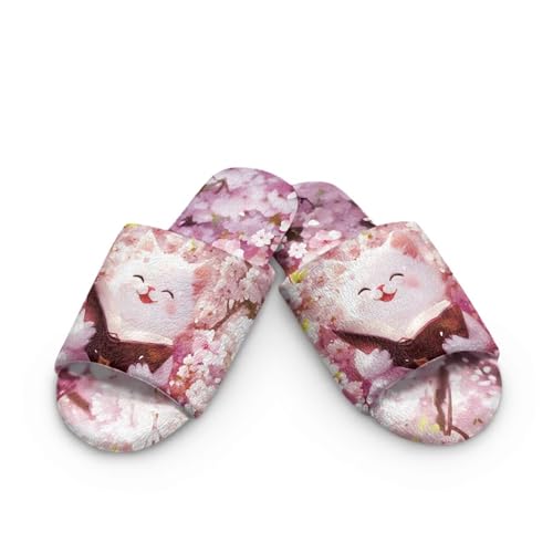 Slippers for Indoor Open Toe Fuzzy Slippers for Women Slip On Winter Shoes Non Slip Comfy House Slipper2