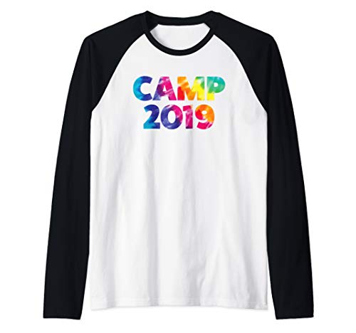 Camp 2019 Tie-Dye Sleepaway Camp Baseball Tee