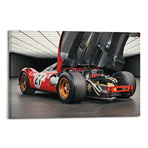  Poster per auto da corsa per Ferrari 330 P4 Supercar Classic Sports Car Poster Pittura decorativa su tela Poster da parete e arte Stampa artistica Moderna Famiglia Camera da letto Decor Poster