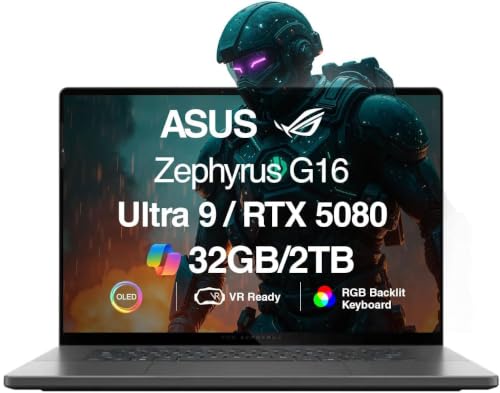 Image of ASUS ROG Zephyrus G16, 16 inch Ultra 9-285H, RTX 5080, 32GB LPDDR5X, 2TB SSD