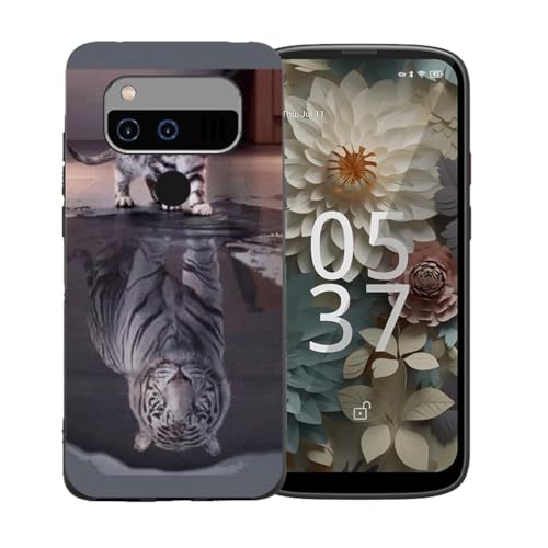 LCEHTOGYE �K�p Unihertz jelly 3�p�P�[�X�A�K�p Unihertz jelly 3 (5,05")�ƌ݊����̂��钴���^�u���b�N�\�t�gTPU�V���R���Q���P�[�X�ی�J�o�[ - BST8