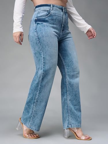 Image of Miss Chase A+ Women's Bootcut High Rise Regular-Length Stretchable Denim Shaping Jeans