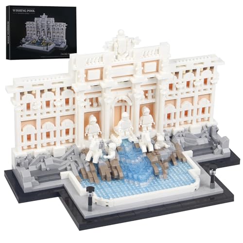 SAMYBLOCKS 2000pcs Micro Mini Blocks Trevi Fountain Archiecture Building Blocks