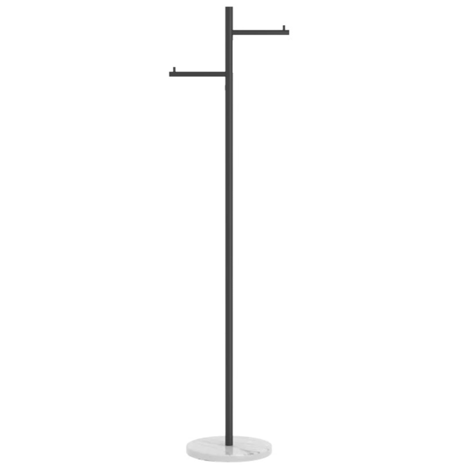SXYKXYDL Metal Garment Rack with Marble Base, Double-Rod Clothing Stand, Modern Freestanding Hanger for Entryway, Bedroom & Living Room, Space-Saving Design