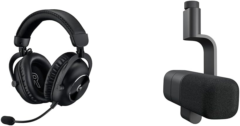 Logitech G PRO X 2 Lightspeed Wireless Gaming Headset + Yeti G Studio Active Dynami XLR Broadcast Micropone Internal Shockmount