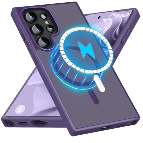 Coque Samsung S25 Ultra MagSafe violette pour recharger en voiture