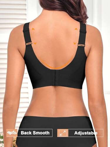 Image of Womens 2025 Seamless Wireless Supportive Bra Push Up Comfort Soft No Underwire Full Coverage T-Shirt Bras (M-4XL)