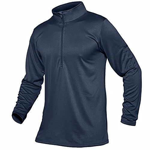 MAGCOMSEN Quick Dry Running Shirts Mens Combat Shirts for Men Long Sleeve Tactical Shirts for Men Military Shirts for Men Work Shirts for Men Navy