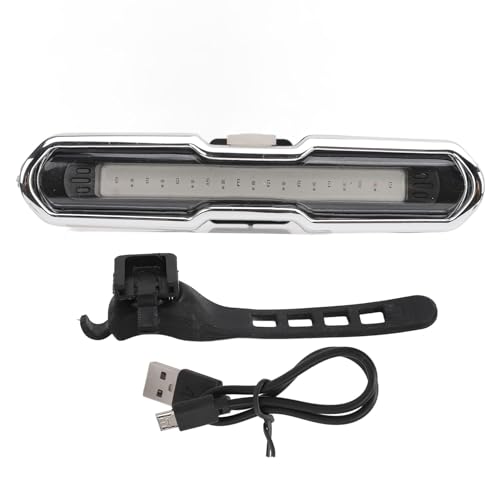 Luz Trasera para Bicicletas, Luz Trasera LED de Advertencia de Seguridad Recargable por USB Superbrillante con Correa de Fijación, Ciclismo Nocturno