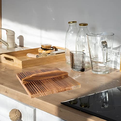 Upkoch Japanese Omelette Pan Lids Wooden Wok Lids Rectangle Tamagoyaki Pan Wood Lids Camping Frying Pot Lid For Egg Roll Pan (Coffee) #TOP1