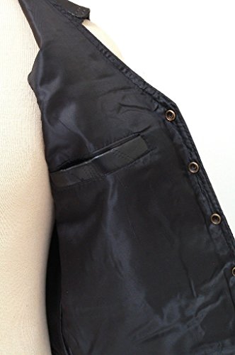 Giovanni Navarre Mosaic Leather Vest Black, Black, M #TOP5