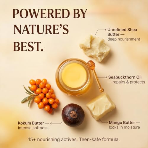 Image of HEY TEEN Honey Bee Lip Balm | Red Honey, Shea Butter & Seabuckthorn Oil | Natural Moisturizing & Repairing | Glossy Finish | 8 ml