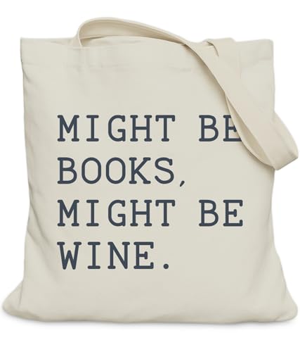 Image of Book Lovers Gifts Tote Bag for Bookish Readers, Aesthetic Book Tote Bag for Librarian, Medium Size with Inner Pocket