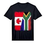 Canada South Africa Half Flag Canadian South African Roots Performance T-Shirt