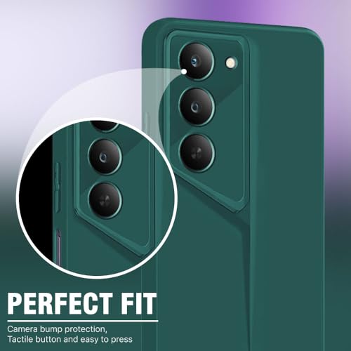 Image of WOW IMAGINE Back Cover for Realme 14x 5G | Realme Narzo 80x | Realme P3x | Blade Series Ultra Thin Case with Lightweight Design | Camera Protection | Soft Matte Silicone Flexible Mobile Case - Green
