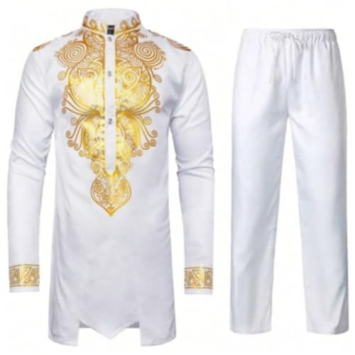 Blazer à rayures ethniques costume africain pour homme Dashiki ensemble haut de gamme