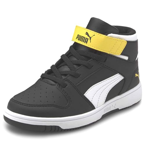 PUMA PUMA unisex child Anzarun Sneaker, Puma White-high Risk Red-puma Royal, 13.5 Little Kid US