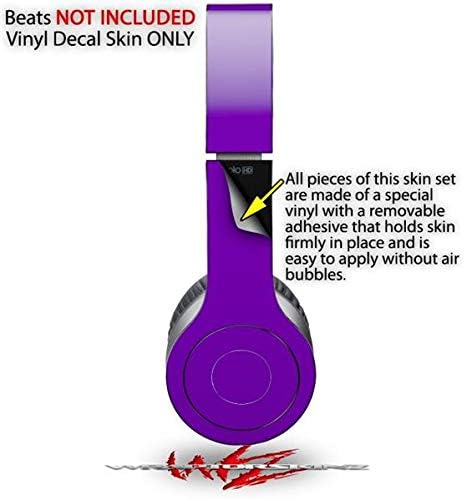 Skin Decal Wrap Works with Original Beats Solo HD Headphones Solids Collection Purple Skin Only (Headphones NOT Included)