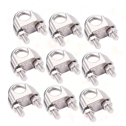 GLEAVI 10piezas Sujetador De Cable Inoxidable Abrazaderas De Forma u Resistente y Duradero