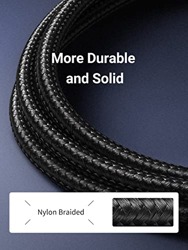 Image of UGREEN Cat 7 Ethernet Cable, 10Gbps 600Mhz High Speed Braided Network Cord POE RJ45 Shielded Gigabit LAN Cords for Gaming Compatible with PS5 PS4 Xbox Switch PC TV Modem Router 0.5M