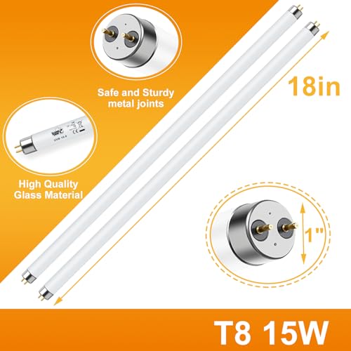 LUCKY HERP T8 15W UVB 10.0 Reptile Light, 18inch UVA UVB Reptile Light Bulb 2 Pack, Fluorescent Lamp for Reptiles Amphibians Lizards Chameleons by LUCKY HERP - Used condition - Image 5