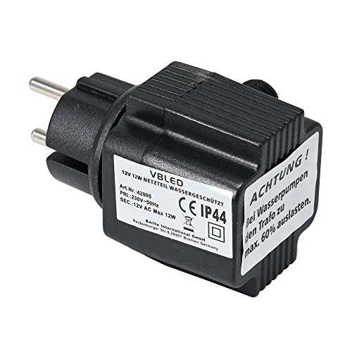 VBLED Alimentatore di rete per esterni, tensione costante, 12 V, AC, 12 W, IP44
