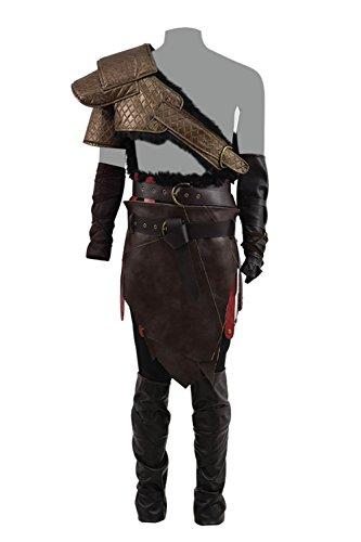 Qi Pao Classic Game War Spartan God Father Kratos Cosplay Costume Armor Costume Battle Outfit Son Atreu Costume (Men-XL, Father) Qi Pao Classic Game War Spartan God Father Kratos Cosplay Costume Armor Costume Battle Outfit Son Atreu Costume (Men-XL, Father)