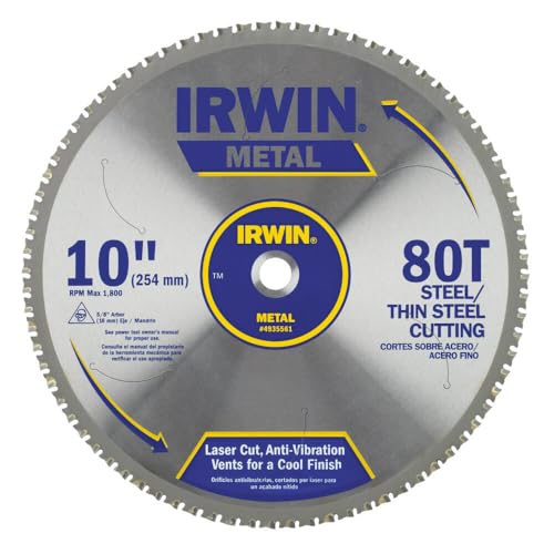 IRWIN Tools Metal-Cutting Circular Saw Blade, 10-inch, 80T (4935561)