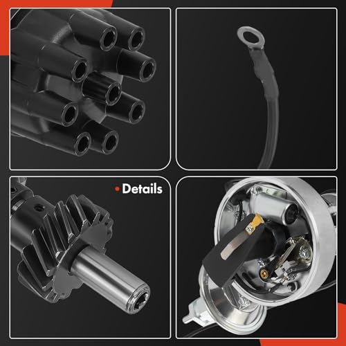 A-Premium Ignition Distributor with Cap and Rotor Compatible with Ford F-100, F-250, F-350, Mustang, Galaxie, LTD, Skyliner, M-400, Victoria & AC Shelby Cobra & Edsel Bermuda, Pacer, Roundup, Villager by A-premium - Image 7