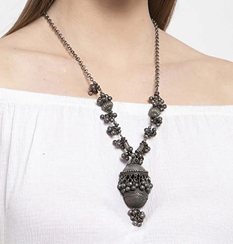 Indian Ethnic Traditional Afghani Antique Statement Silver Oxidized Boho Necklace Jewelry3