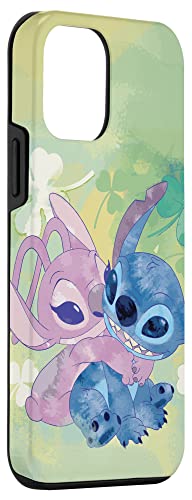 Coque iPhone 12 mini Stitch protège des chutes avec style Disney vert