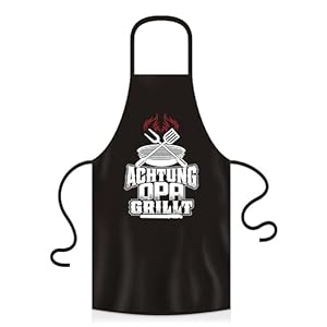 YORA BBQ apron for men Father’s Day gift – funny cooking apron [incl. certificate] – funny gifts for Father’s Day – gift ideas for grandpa & dad – people