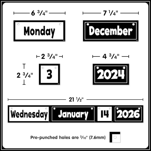 Calendrier à rabat noir et blanc compact pour clarifier votre espace - 6