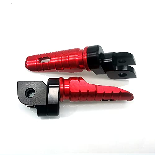 Image of MZS Motorcycle Foot Pegs, Double Adjustable Front Rider Footpegs Footrest Rest Pedal Red Compatible with GSXR 600 750 1000 GSX250R GSXS750 GSXS1000 GSXS1000F GSF1250 GSX650 SV650 SV1000 DL650 DL1000