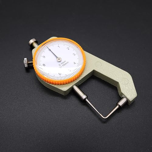 Medidor de grosor calibre para medición 0-10mm para cuero y láminas planas, herramienta manual de alta precisión 0.1mm miniatura 6