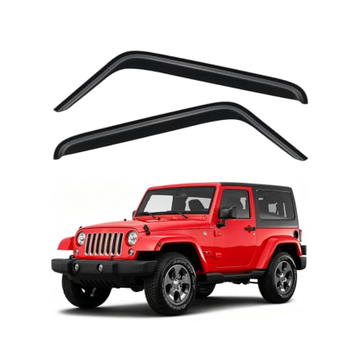 Image of Rain Guards Window Visor for 2007-2018 Jeep Wrangler JK 2-Door Out-Channel