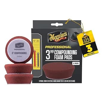 Meguiar's Professional 3" Compound Foam Pad, 3 Pack