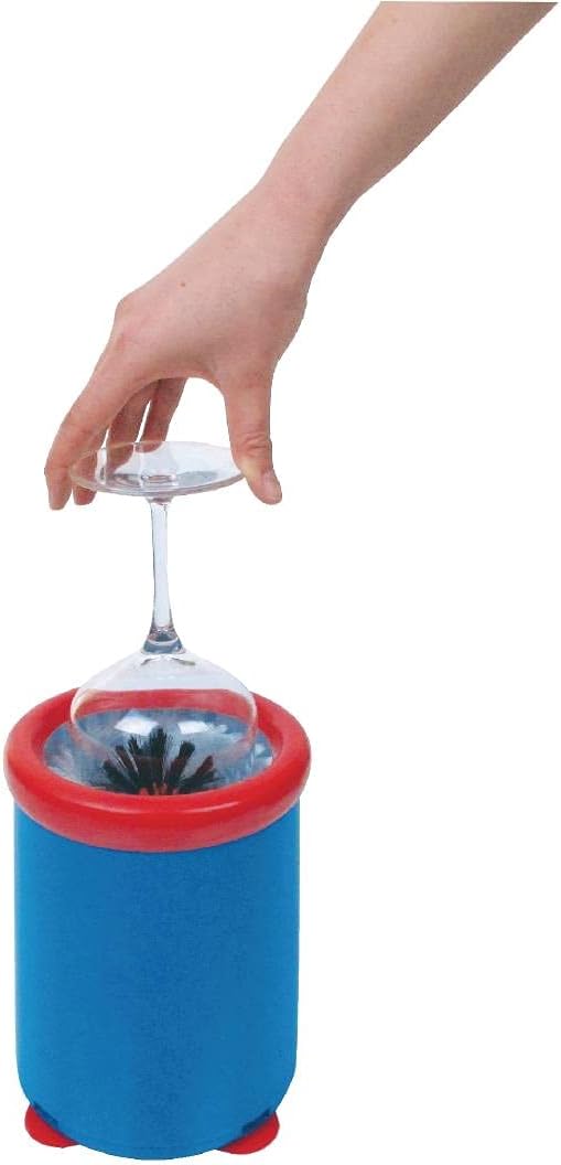 8538 in Sink Manual Glasswasher, Blue and Red