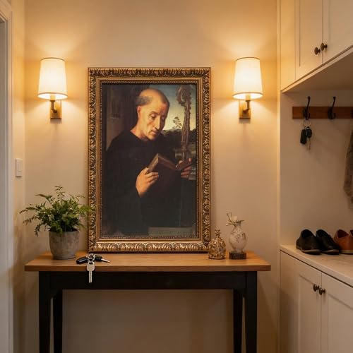 Cadre à suspendre Saint Benoît de Nursie Hans Memling pour mur vide - 5