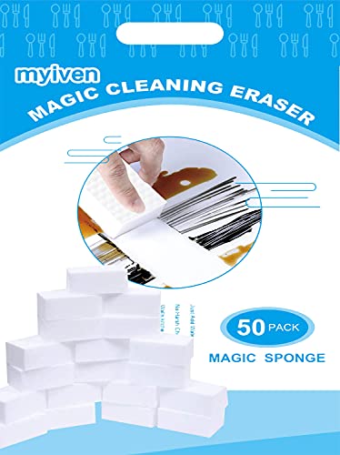 Magic Sponge Eraser Melamine Cleaner, Household Cleaning Non-Scratch Sponge Universal Cleaner for Multi Surface - Extra Large 4X2.7X1.2 (50)
